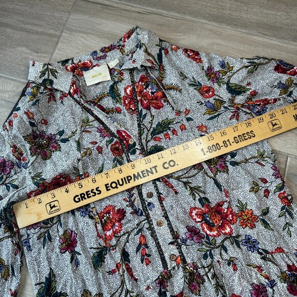 Maeve by Anthropologie Floral Collared Long Sleeve Blouse – Women’s 8 - Picture 4 of 8